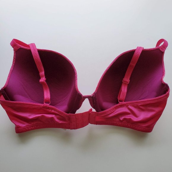 SOLD - Maidenform Lace Bra Fuchsia Size 38D - Picture 5 of 7